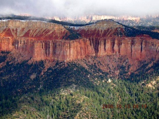 aerial -- Bryce Canyon with clouds