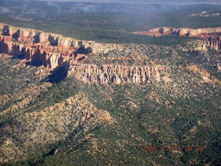 aerial -- Bryce Canyon and clouds