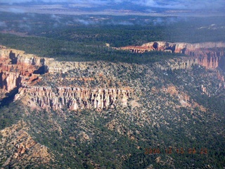 aerial -- Bryce Canyon and clouds