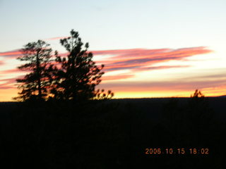 Bryce Canyon -- red sunset clouds