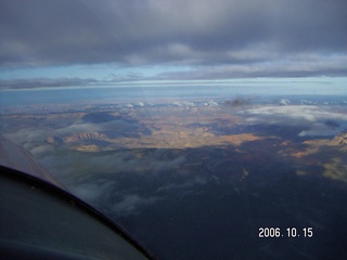 551 5yf. aerial -- Grand Canyon with clouds