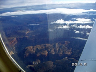 553 5yf. aerial -- Grand Canyon with clouds