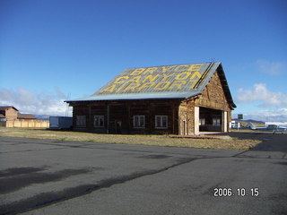 Bryce Canyon Airport (BCE) log-cabin hangar