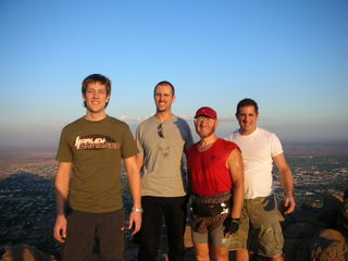 Camelback hike -- Christoph, Olaf, Adam, Nelson -- summit