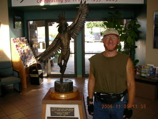 Sedona Airport statue and Adam