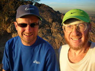 Camelback hike -- Joerg and Adam