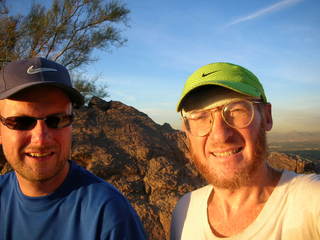 422 5z7. Camelback hike -- Joerg and Adam