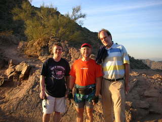 423 5ze. Camelback hike -- Andreas, Adam, Sascha