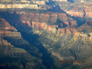 aerial -- Grand Canyon with some clouds