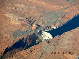aerial -- Glen Canyon Dam