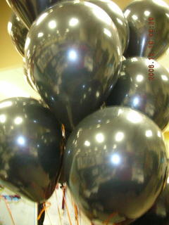 Happy 50th birthday black balloons