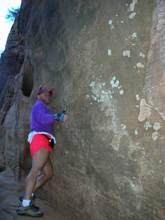 Zion National Park -- Adam 'rock climbing'