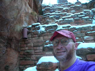 Zion National Park -- Adam and snowy Walter's Wiggles