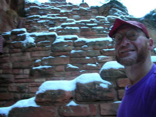 Zion National Park -- Adam and snowy Walter's Wiggles