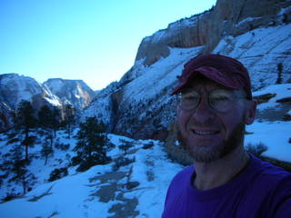 Zion National Park -- Adam 'rock climbing'