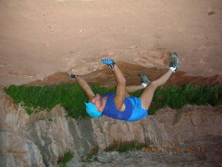 Zion National Park -- Adam -- inverted rock climbing