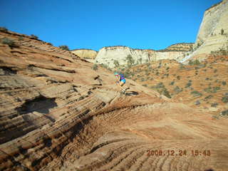 Zion National Park -- slickrock slope -- Adam