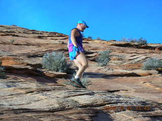 Zion National Park -- slickrock slope -- Adam