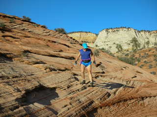 Zion National Park -- slickrock slope -- Adam