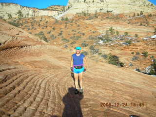 Zion National Park -- Adam -- inverted rock climbing