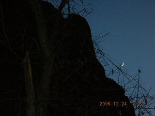 Zion National Park -- riverside walk -- moon