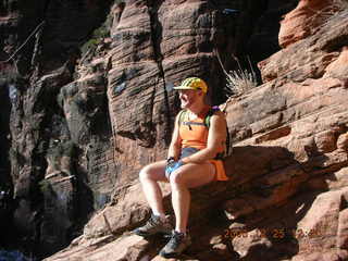 Zion National Park -- slickrock slope -- Adam