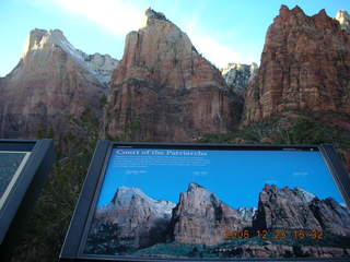 Zion National Park -- east rim trail sign