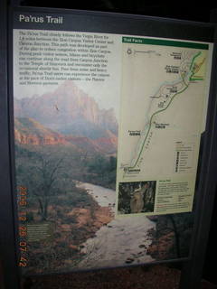 Zion National Park -- rockfalls sign