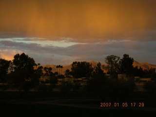 cool sunset from the Green Belt in Scottsdale