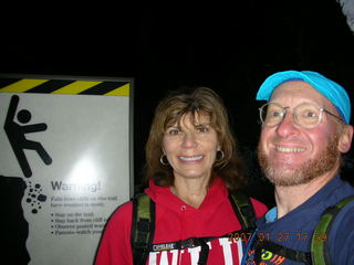 Zion National Park - Observation Point hike - sign, Nancy, Adam