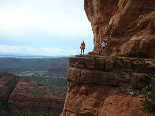 Sedona -- Cathedral Rock hike -- Adam on the ledge