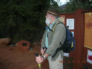 Sedona -- Secret Canyon hike -- Jim at the trailhead