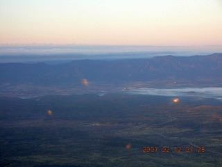 aerial -- Sedona around sunrise