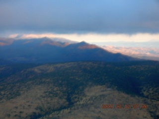 aerial -- mountains and clouds