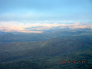 aerial -- clouds in the valley near Sedona