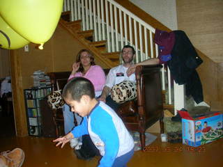 Gaby's fourth birthday -- Eric, Jenny taking apicture