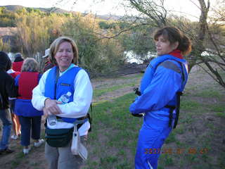 Salt River rafting trip - Beth and Nancy