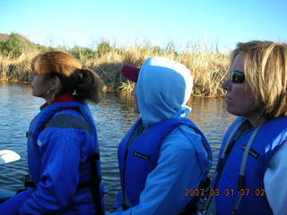 Salt River rafting trip - Nancy, Reidun, Beth