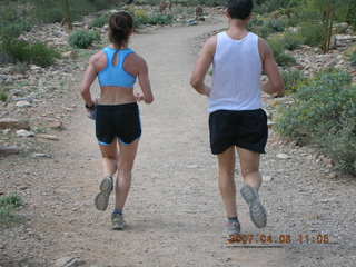 Diana and Fiore running at Lost Dog Wash