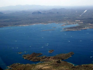 aerial around Phoenix from n4372j, Lake Pleasant