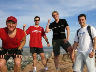 Camelback Hike - Adam, Paulo, Marcus, Guilherme - summit