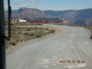 7 656. Skywalk at Grand Canyon West seen from bus