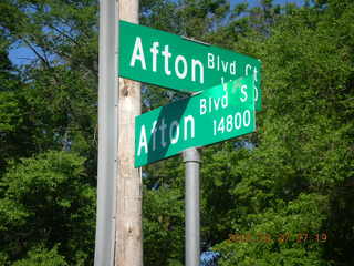 Afton run - Afton Boulevard sign(s)