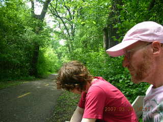 Carver Park paved path - George and Adam