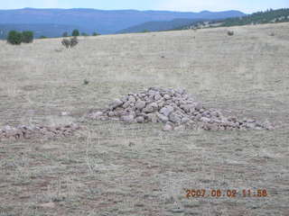 Young -- Chapman Ranch Airport - rocks for wind sock circle