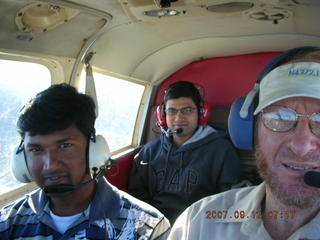 Sudhakar, Deepesh, and Adam flying in N4372J