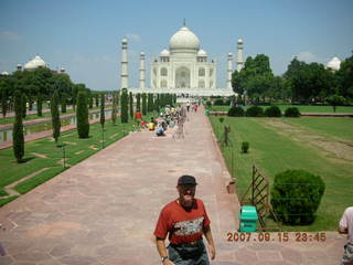 Taj Mahal main building in distance - Adam