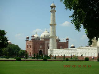 Taj Mahal entrance seen from main building