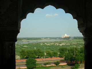 Agra Fort - Taj Mahal in the distance