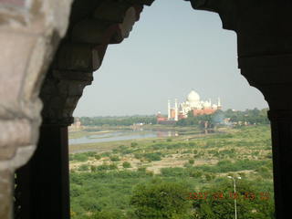 Agra Fort - Taj Mahal in the distance